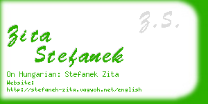 zita stefanek business card